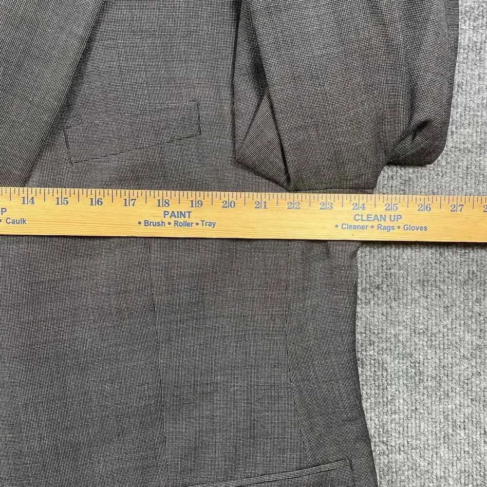 Lauren Ralph Lauren Blazer 46R Slate Gray 100% Wool Single Breast 4 Button Cuff